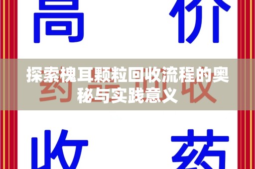 绍兴探索槐耳颗粒回收流程的奥秘与实践意义